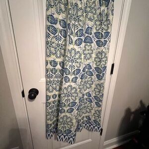 CeCe Blue and White Wide Leg Pants